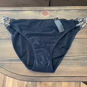 Black Open Side Bikini Bottoms